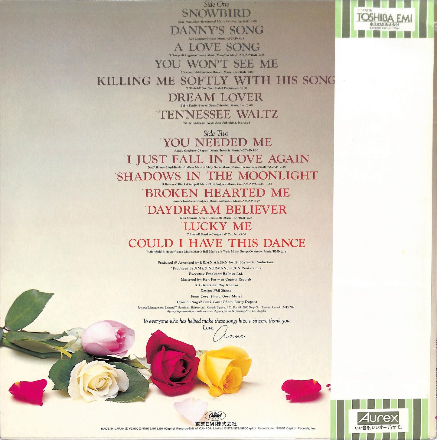 ANNE MURRAY - Anne Murray's Greatest Hits