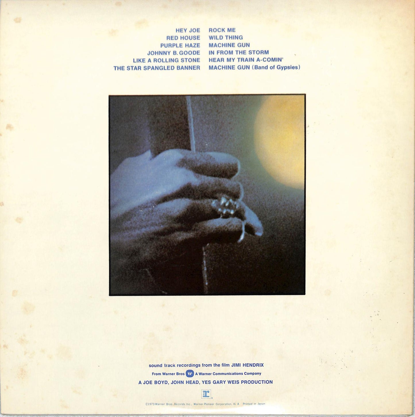 JIMI HENDRIX - Sound Track Recordings From The Film "Jimi Hendrix"