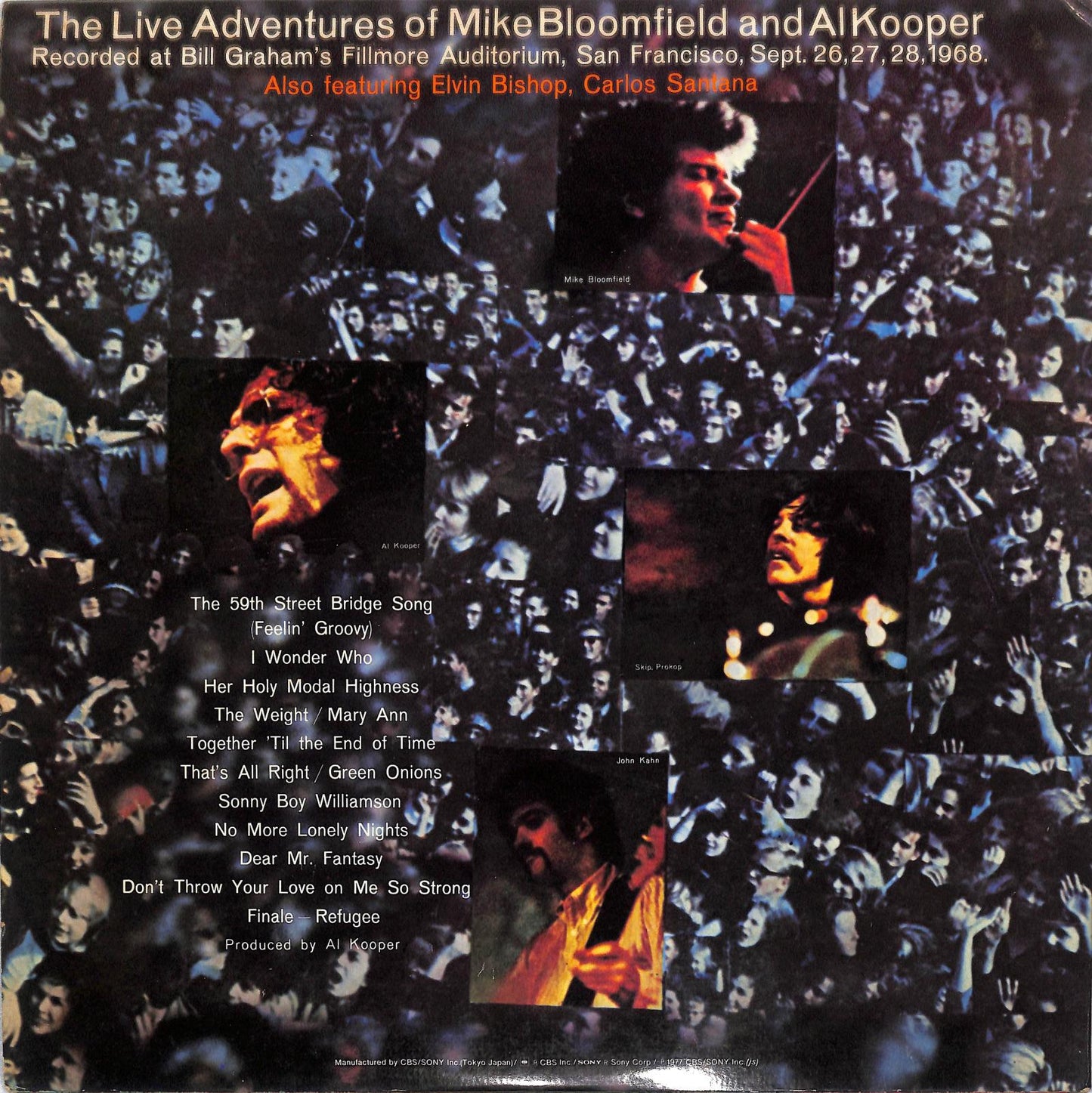 MIKE BLOOMFIELD & AL KOOPER - The Live Adventures Of Mike Bloomfield And Al Kooper
