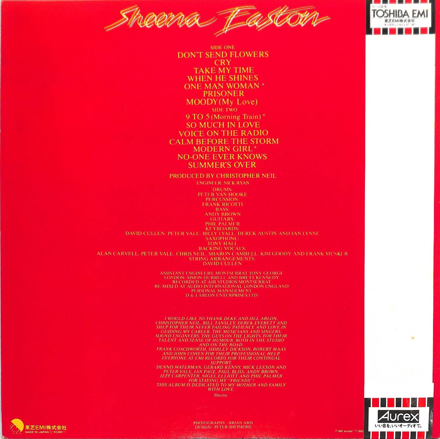 SHEENA EASTON - Take My Time