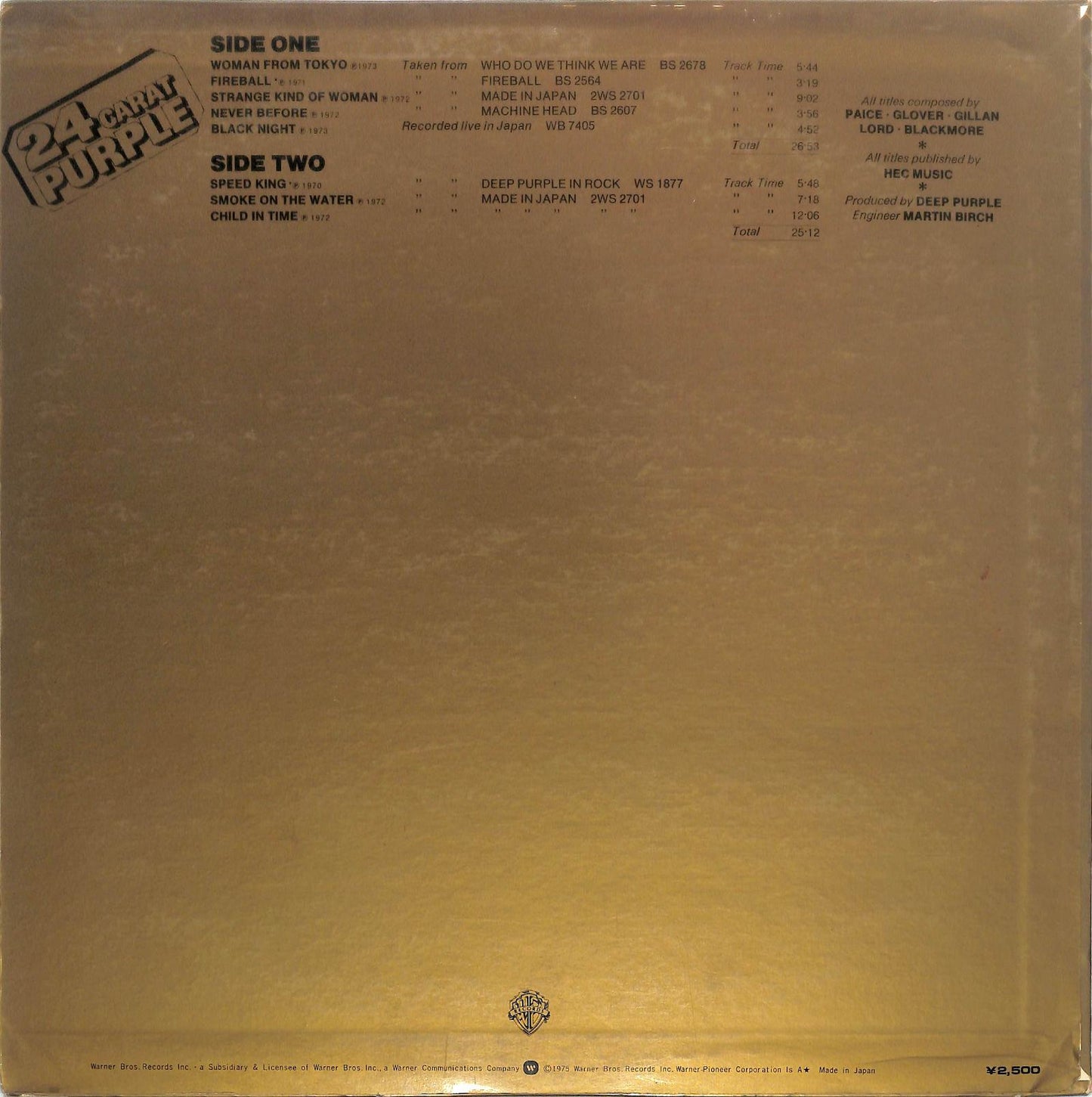 DEEP PURPLE - 24 Carat Purple