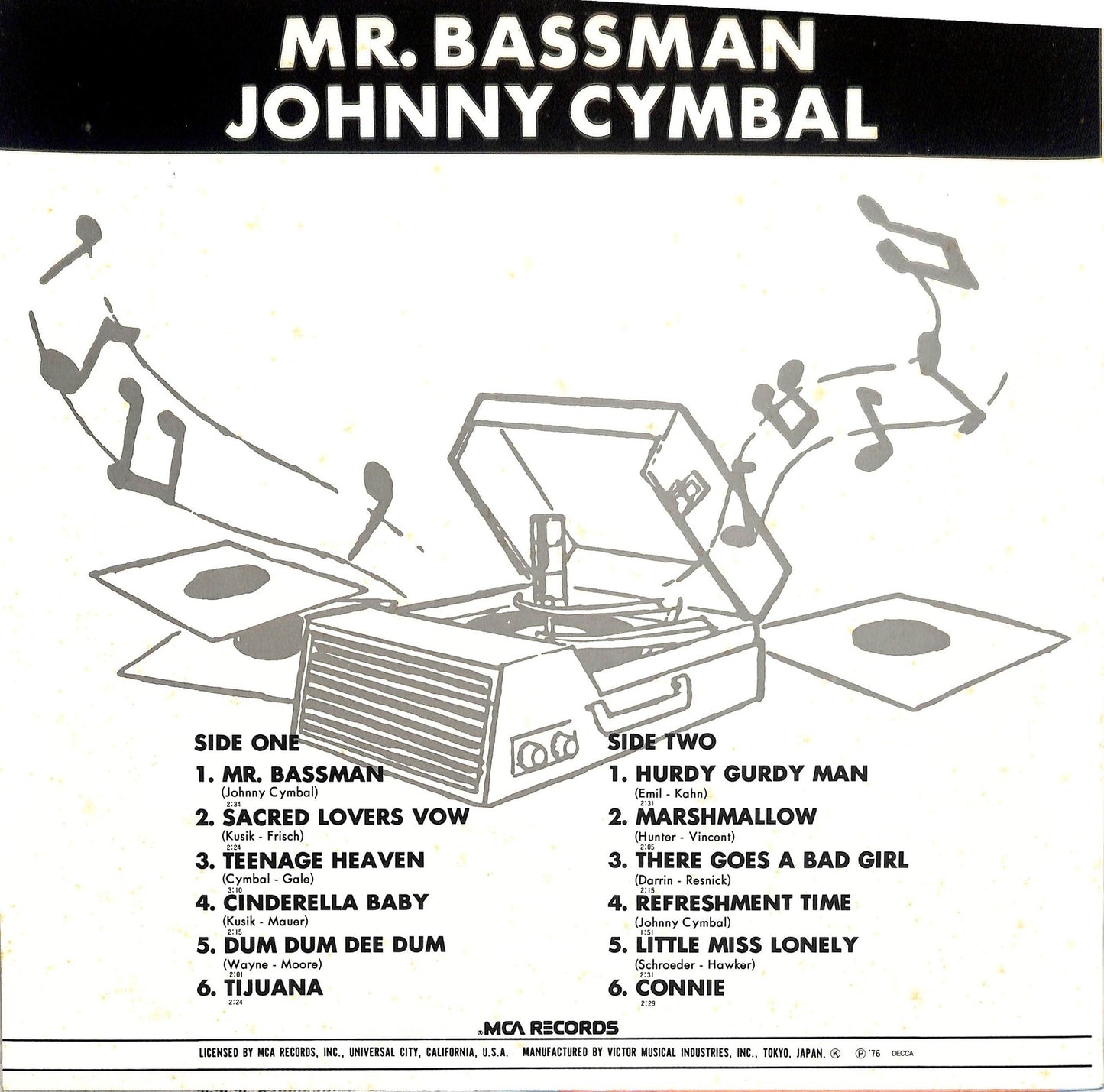 JOHNNY CYMBAL - Mr. Bass Man