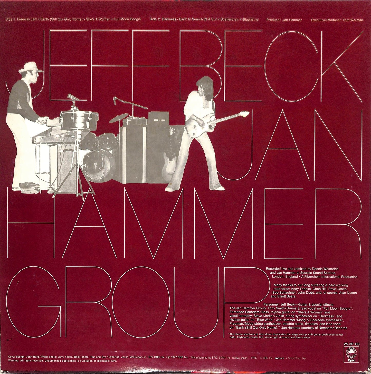 JEFF BECK WITH THE JAN HAMMER GROUP - Live