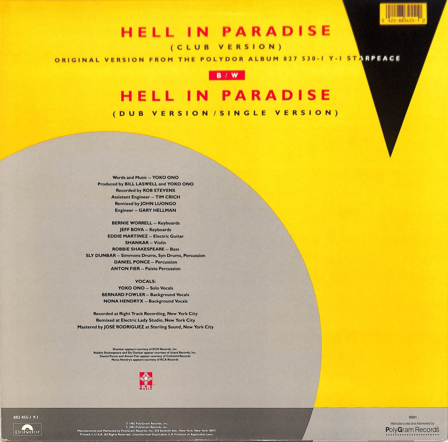 YOKO ONO - Hell In Paradise