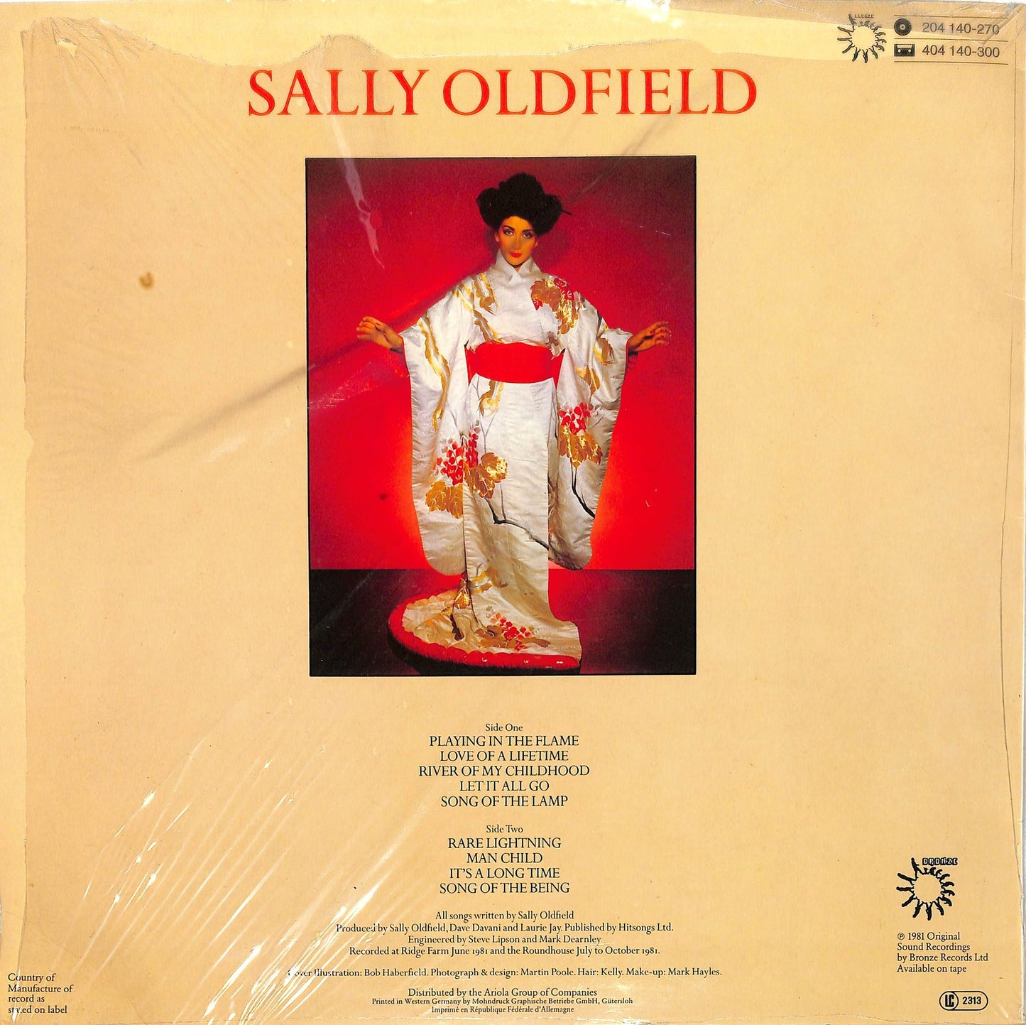 SALLY OLDFIELD - Playing In The Flame