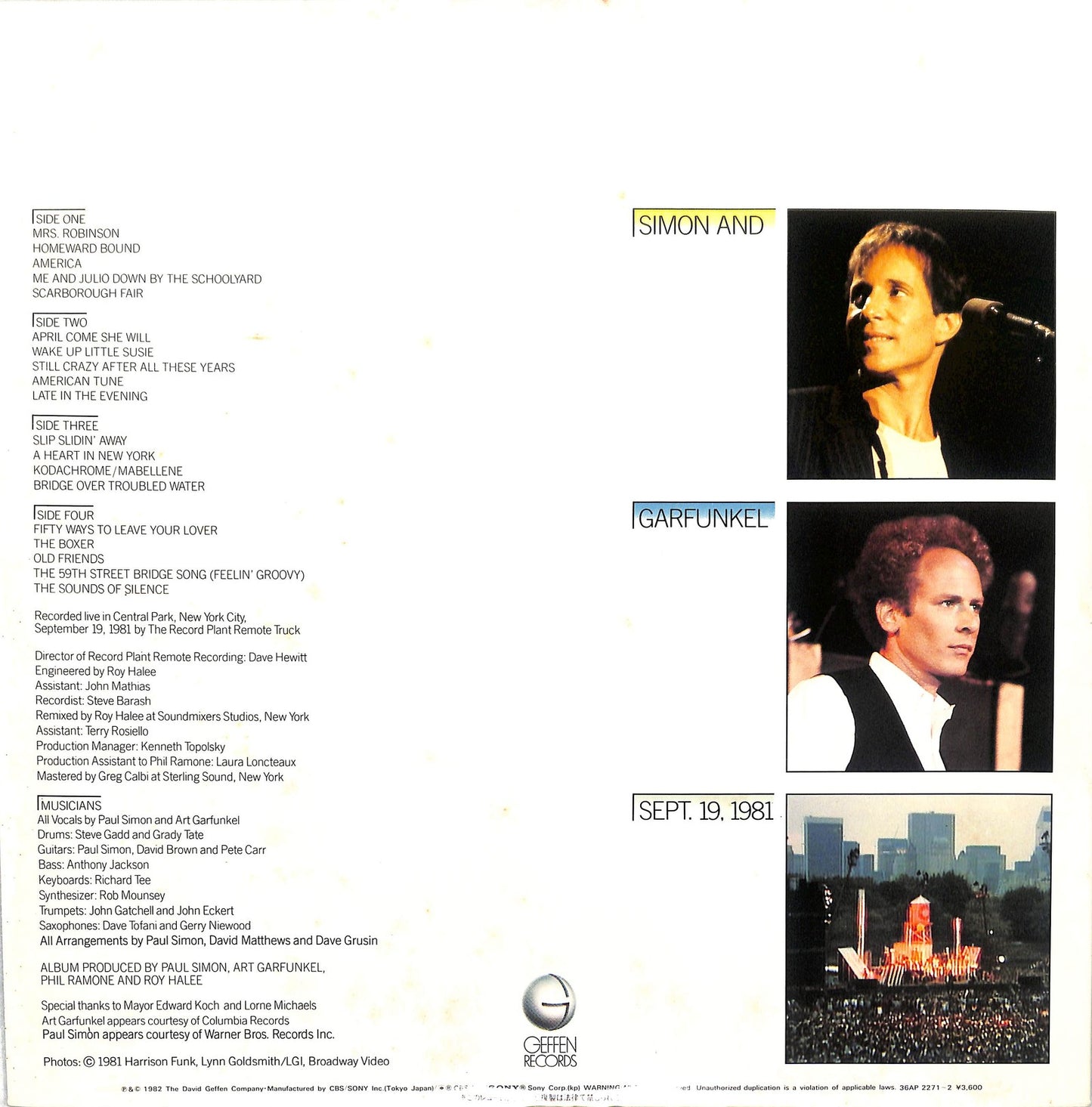 SIMON AND GARFUNKEL - The Concert In Central Park