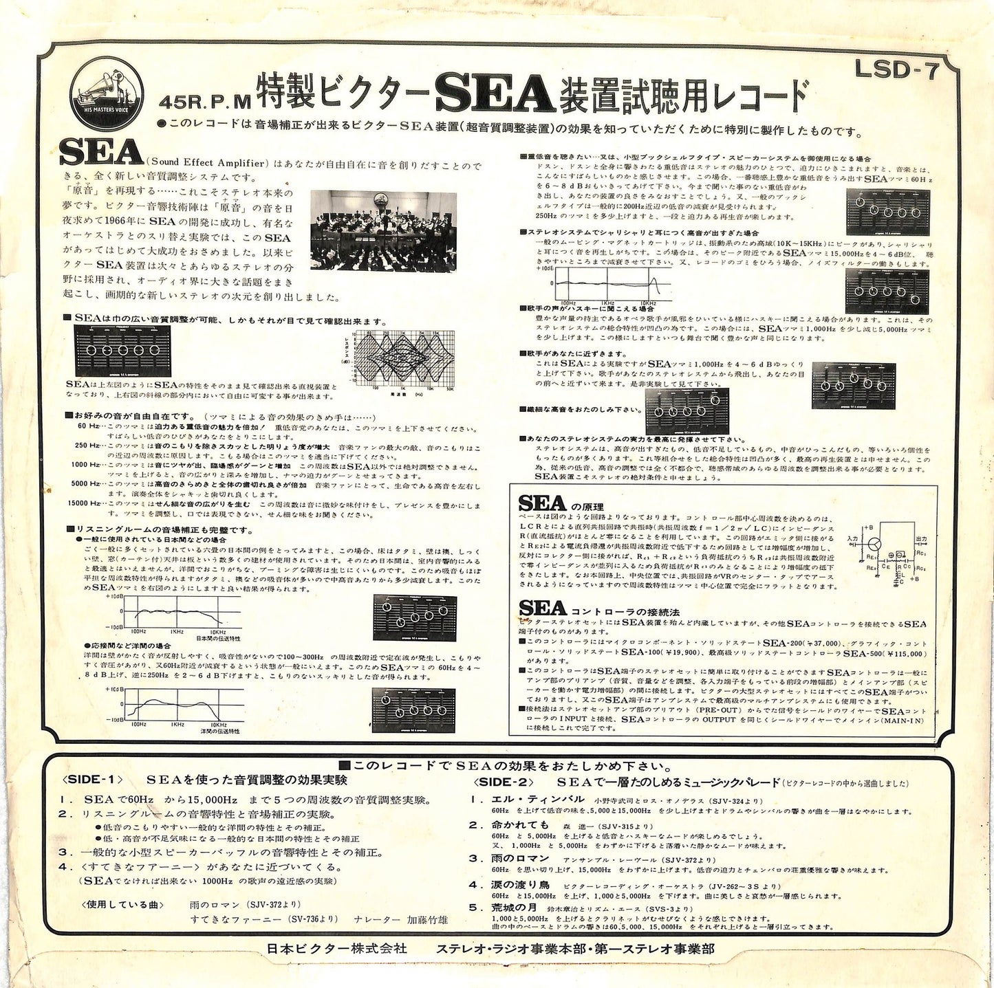 VA - 特製ビクター SEA システム試聴用レコード