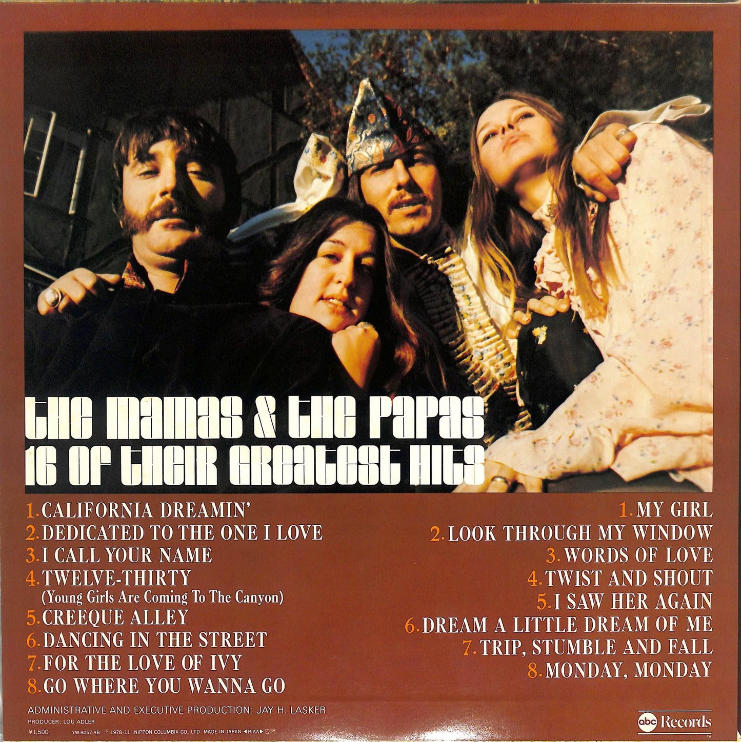 THE MAMAS & THE PAPAS - 16 Of Their Greatest Hits