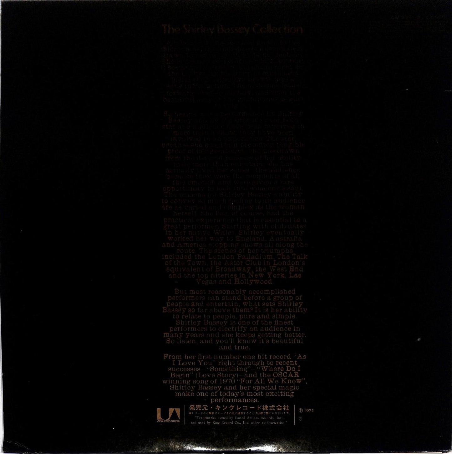 SHIRLEY BASSEY - The Shirley Bassey Collection