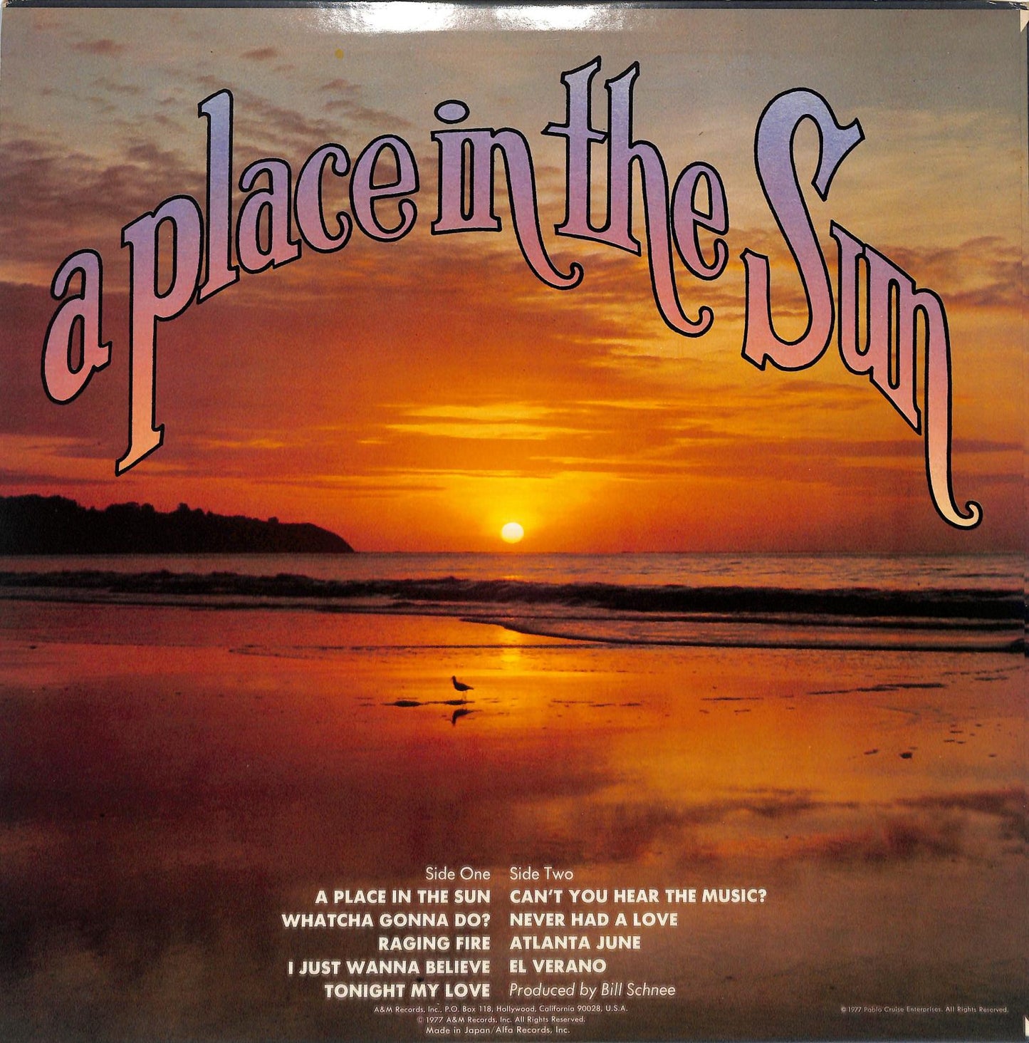 PABLO CRUISE - A Place In The Sun