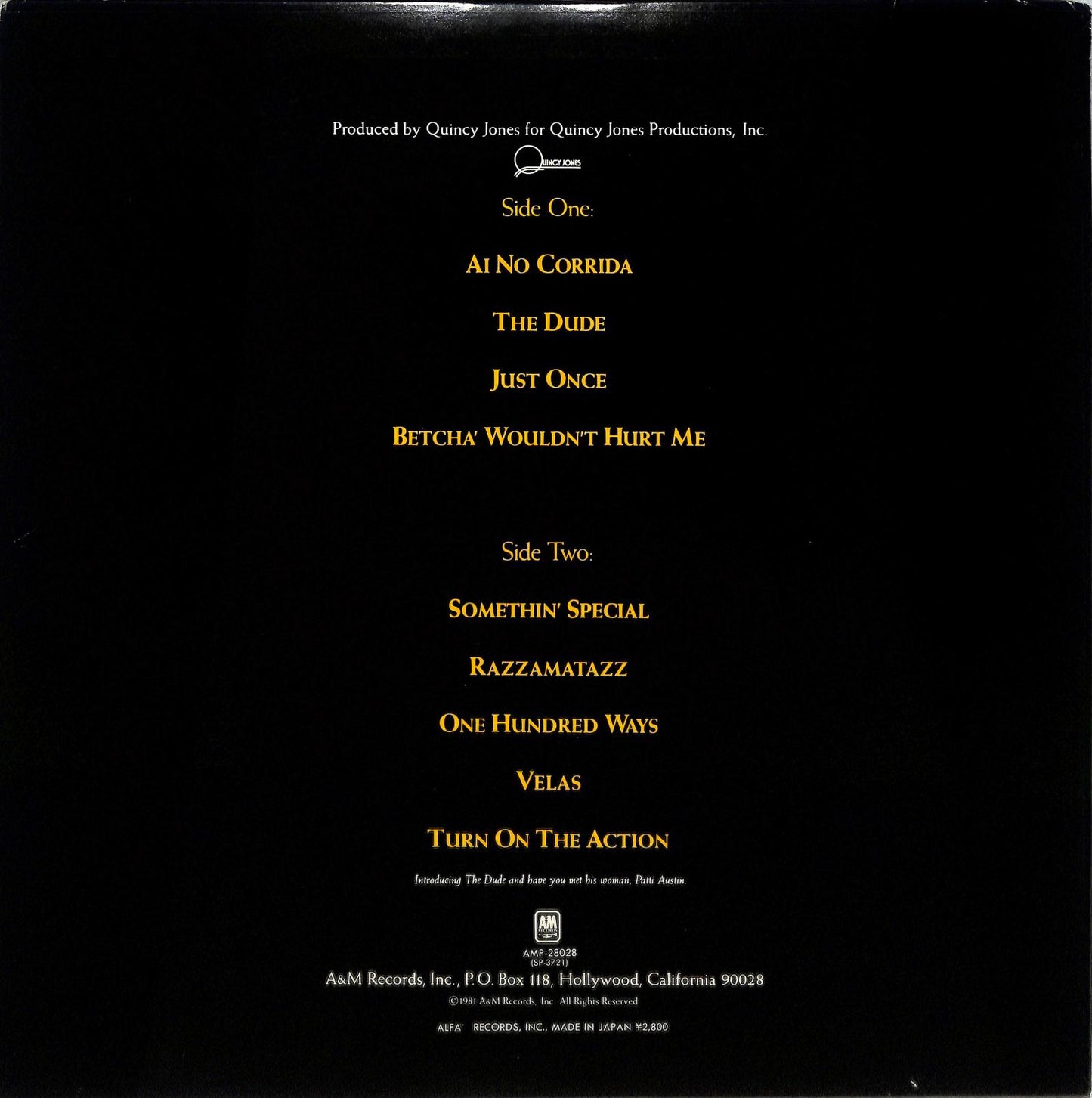 QUINCY JONES - The Dude