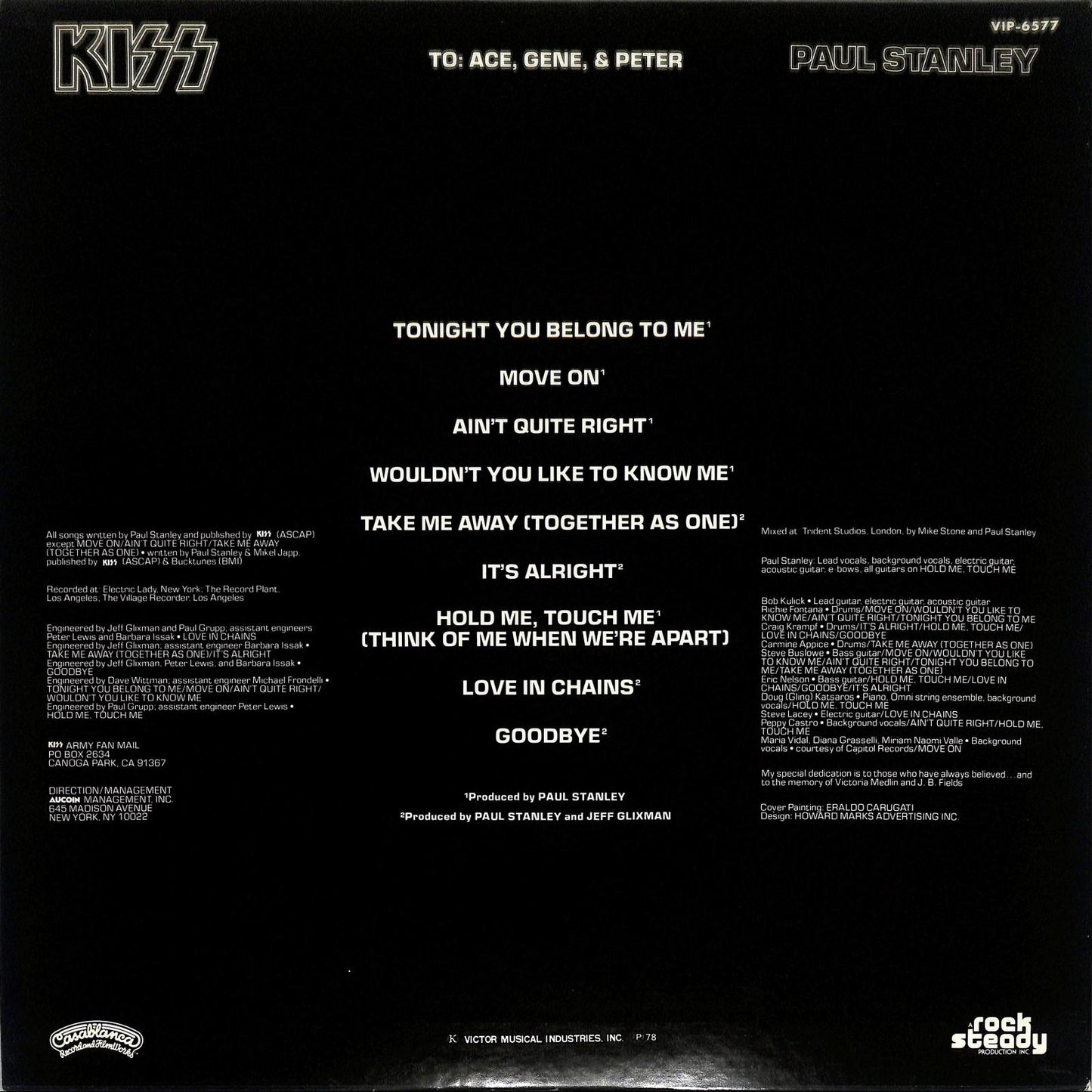 KISS, PAUL STANLEY - Paul Stanley