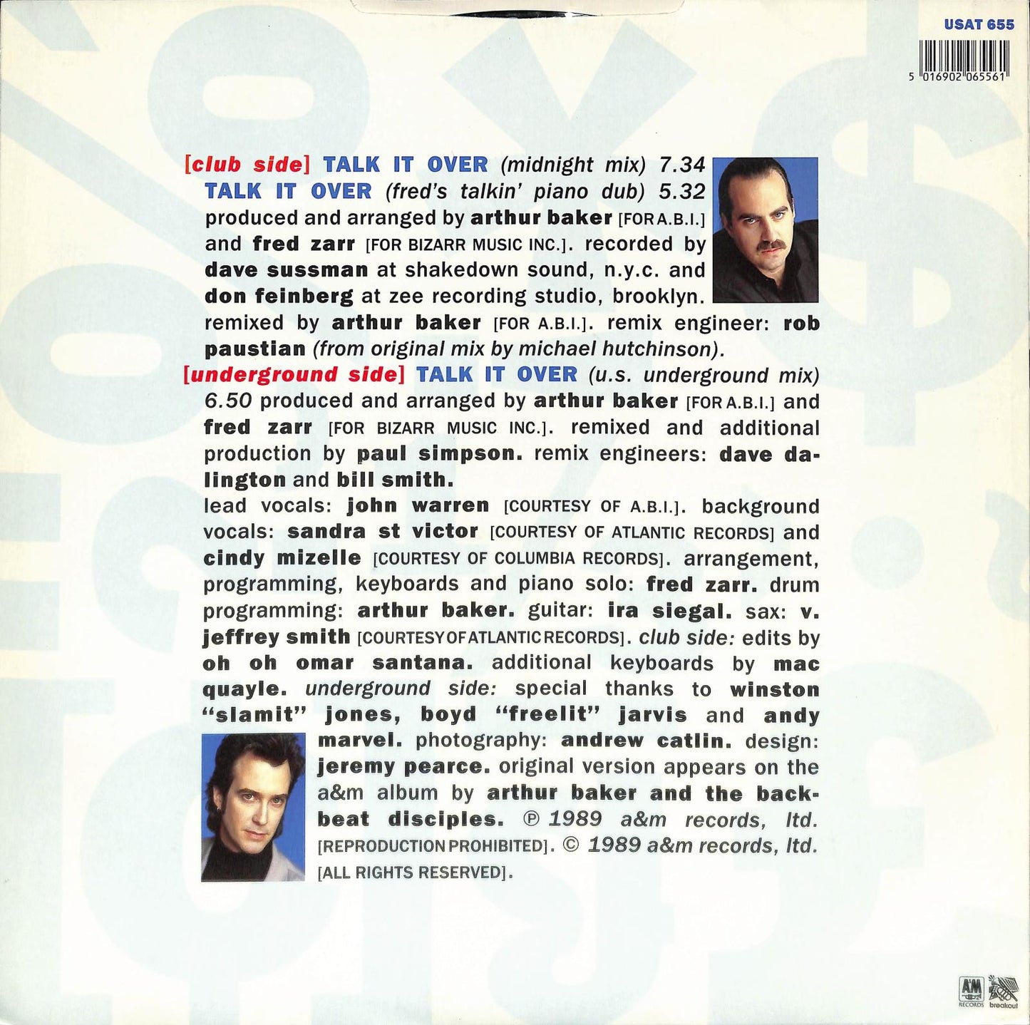 ARTHUR BAKER AND THE BACKBEAT DISCIPLES - Talk It Over