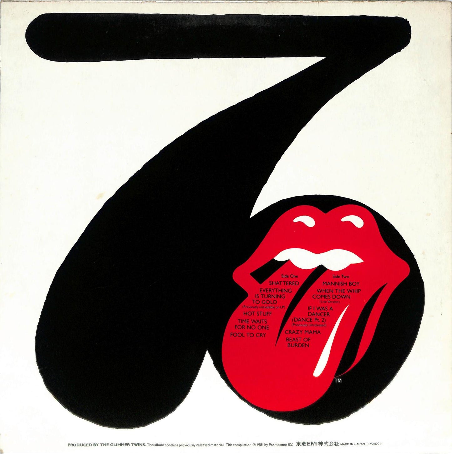 THE ROLLING STONES - Sucking In The Seventies cover