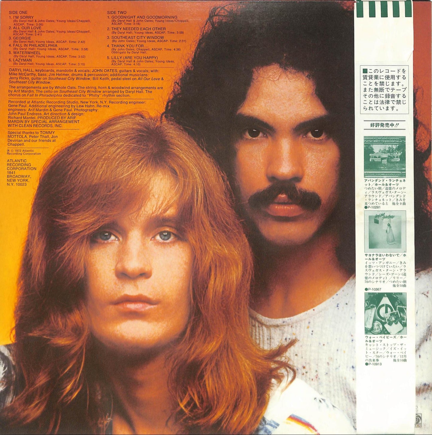 DARYL HALL & JOHN OATES - Whole Oats