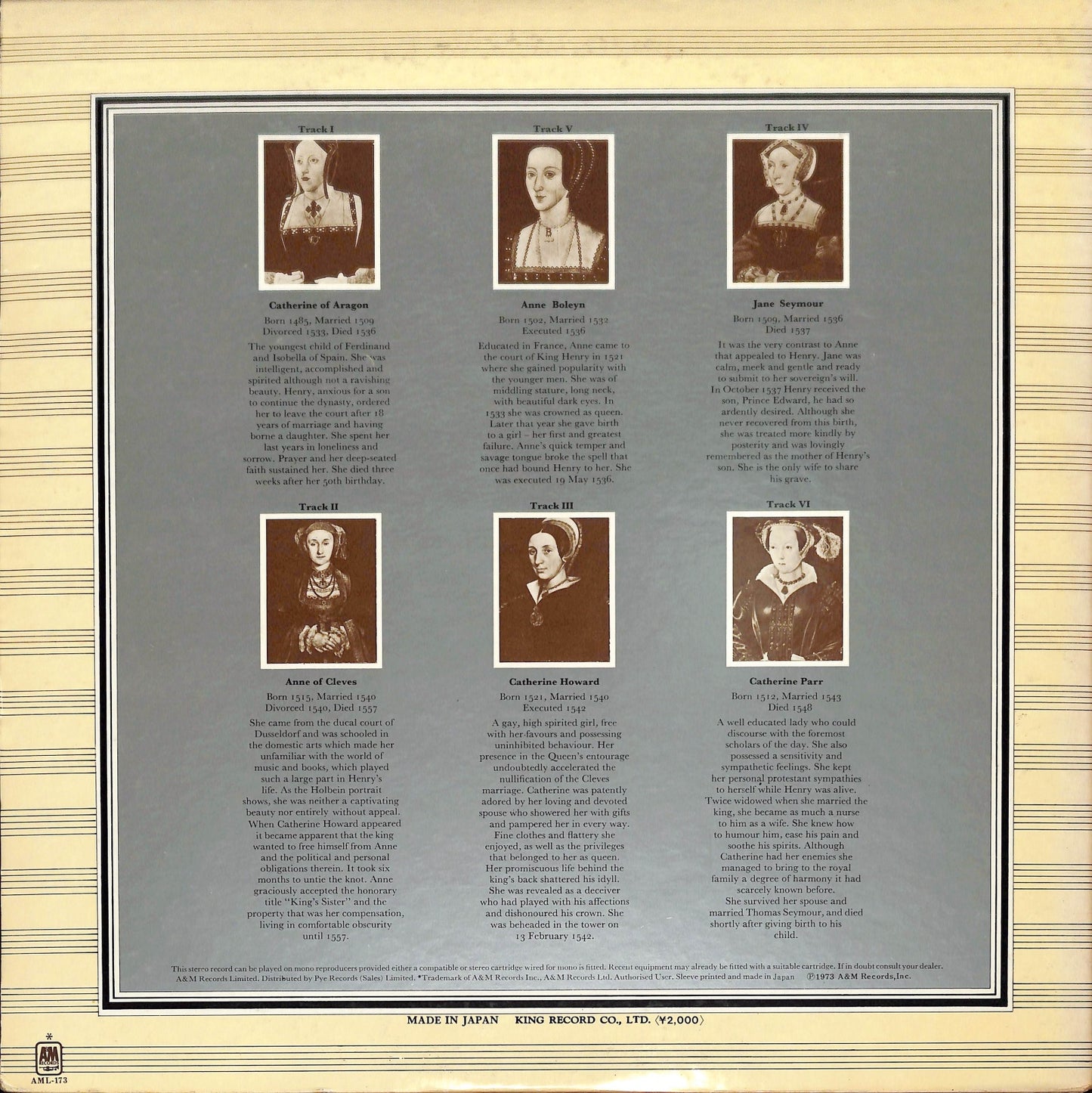 RICK WAKEMAN - The Six Wives Of Henry VIII