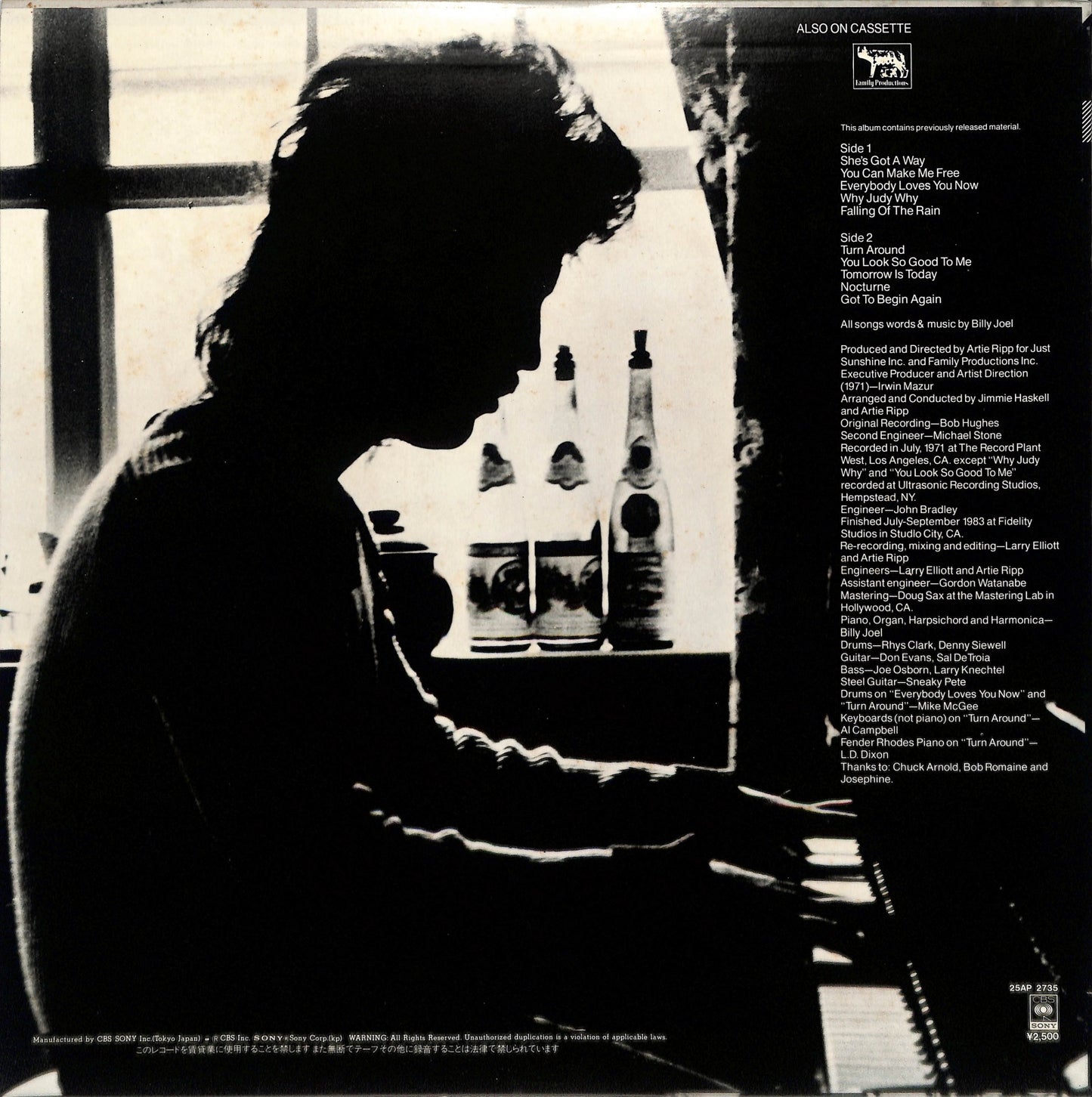 BILLY JOEL - Cold Spring Harbor