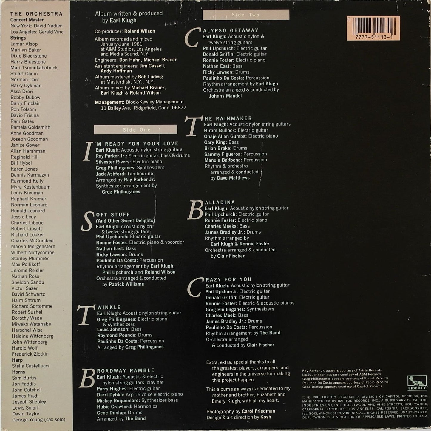 EARL KLUGH - Crazy For You