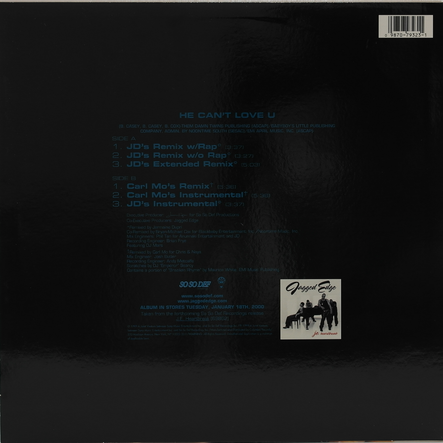 JAGGED EDGE - He Can't Love You (Single)