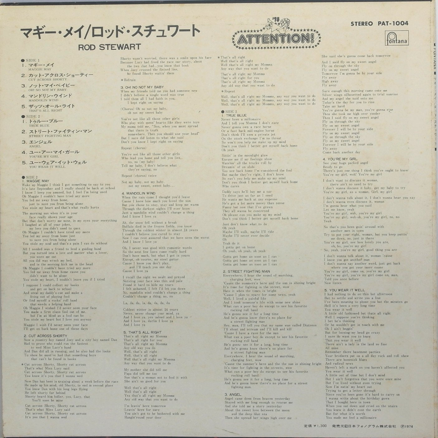 ROD STEWART - Attention! Rod Stewart