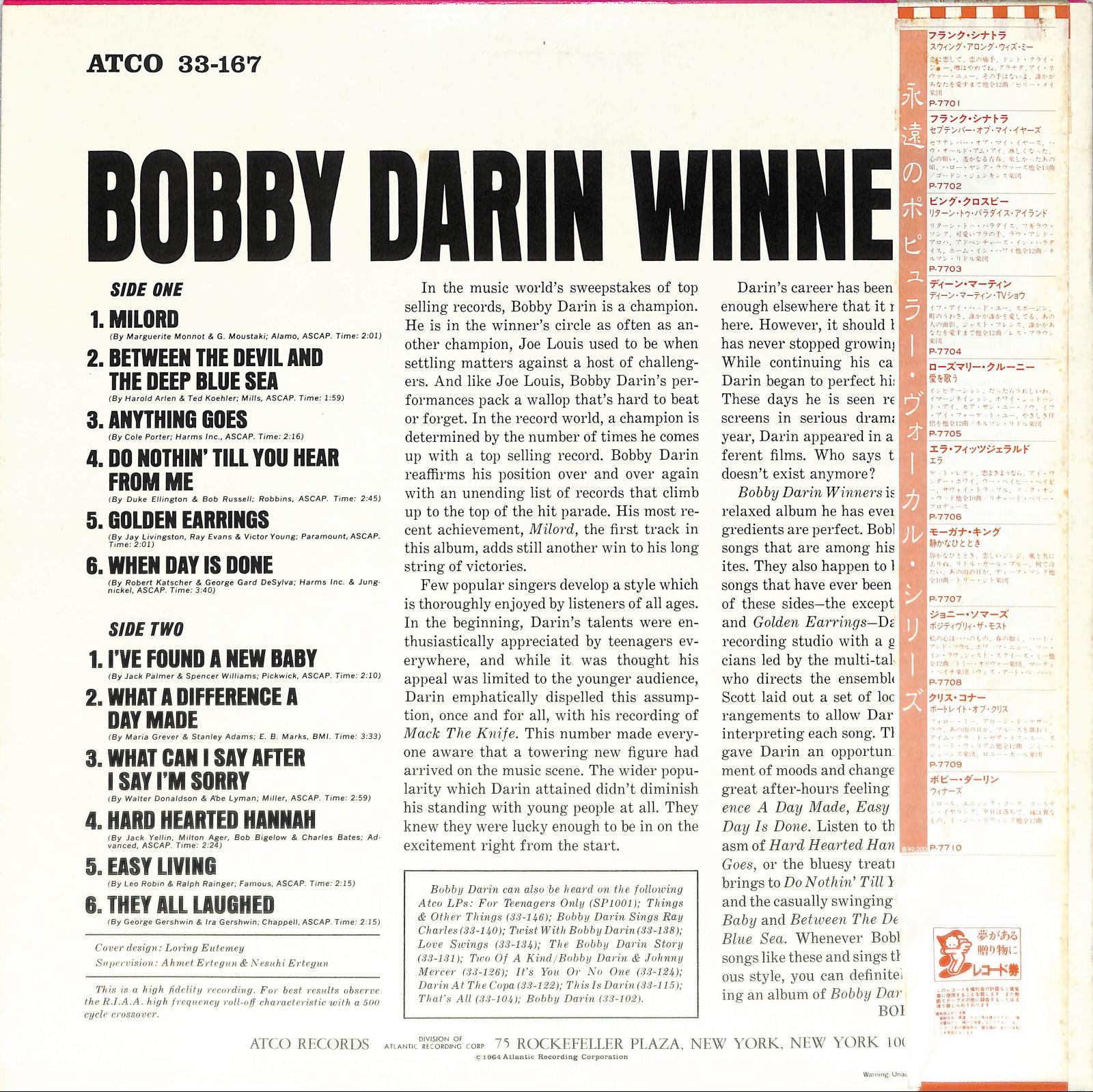 BOBBY DARIN - Winners