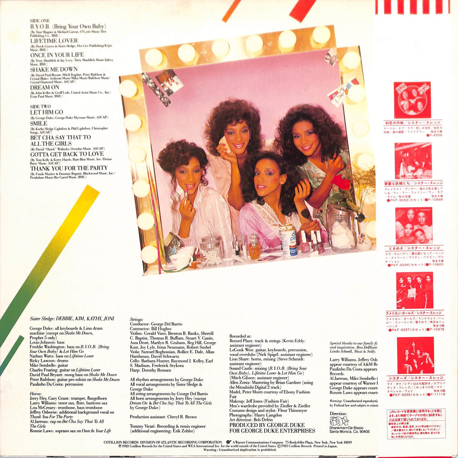 SISTER SLEDGE - Bet Cha Say That To All The Girls
