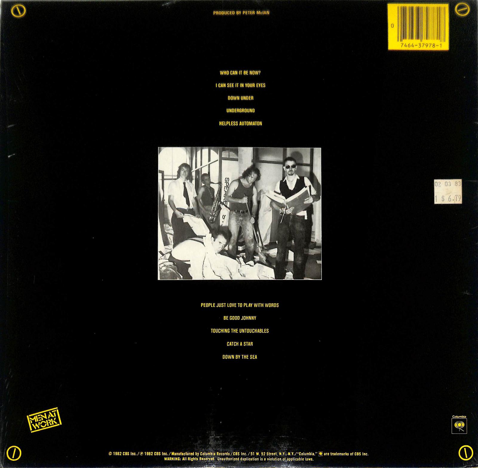 "Business As Usual" by Men At Work is an early '80s new wave and pop rock sensation, featuring the iconic hit "Down Under." The album blends witty lyrics with lively saxophone melodies, capturing the Australian spirit. Its playful and distinct sound propelled Men At Work to international acclaim, defining the musical zeitgeist of the era.