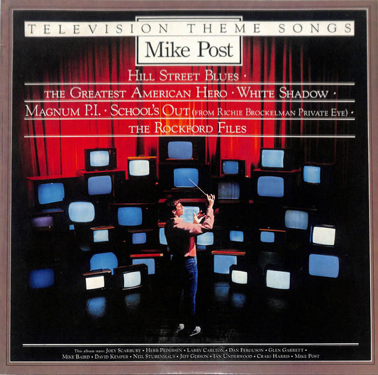  "Television Theme Songs" by Mike Post, is a collection showcasing Post's mastery in crafting memorable TV themes. The album features a range of iconic tunes from various television shows, highlighting Post's skill in encapsulating a show's essence in a brief yet impactful composition. Renowned for his ability to create catchy and emotive themes, Mike Post's album serves as a testament to his significant contribution to the television industry's musical landscape.