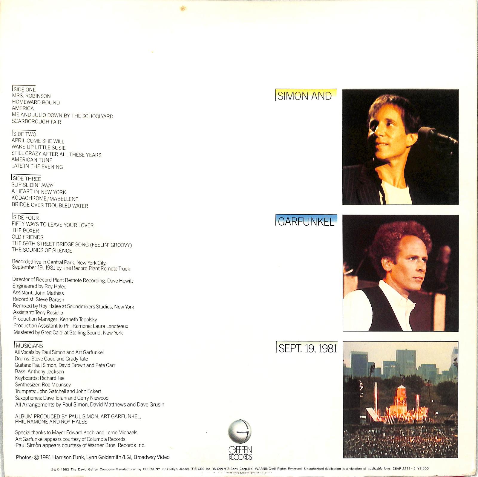 SIMON AND GARFUNKEL - The Concert In Central Park