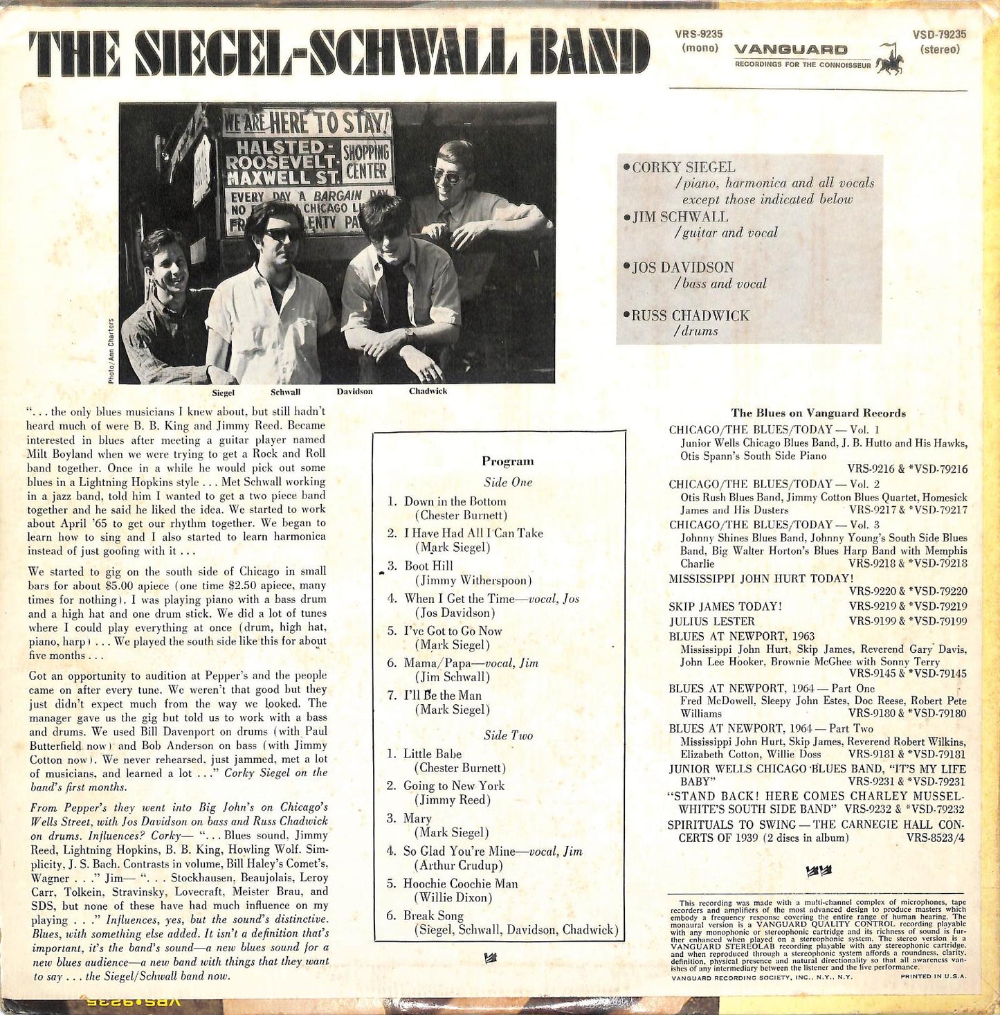 THE SIEGEL-SCHWALL BAND - The Siegel-Schwall Band