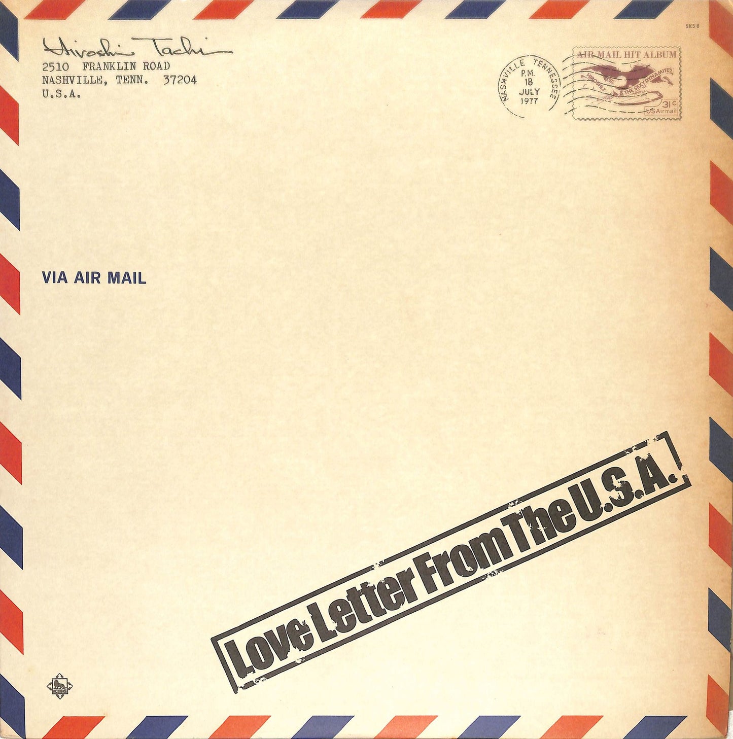 TACHI HIROSHI - Love Letter From The U.S.A.