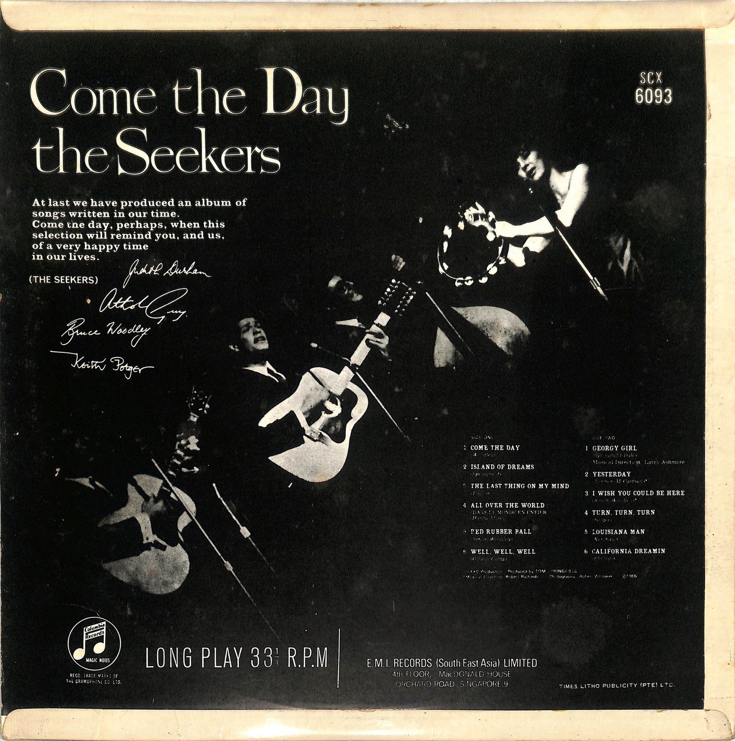 THE SEEKERS - Come The Day