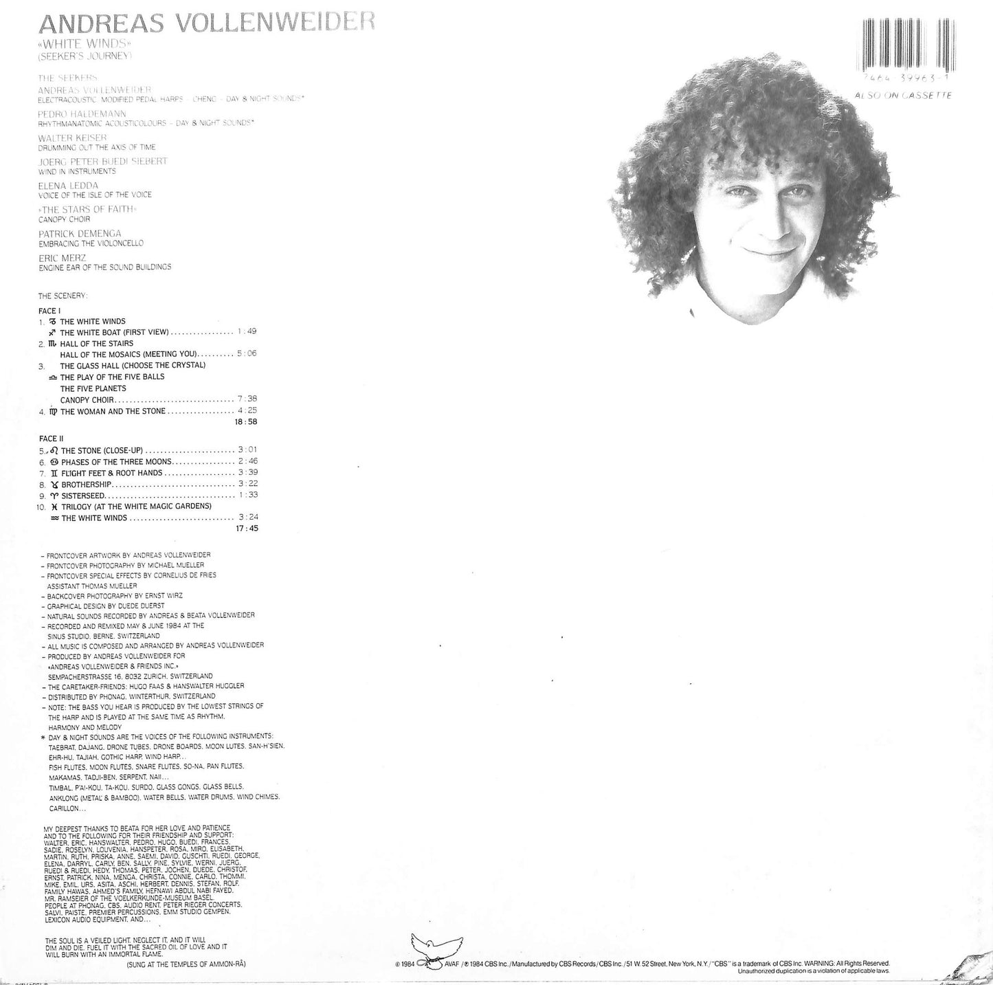 ANDREAS VOLLENWEIDER - White Winds