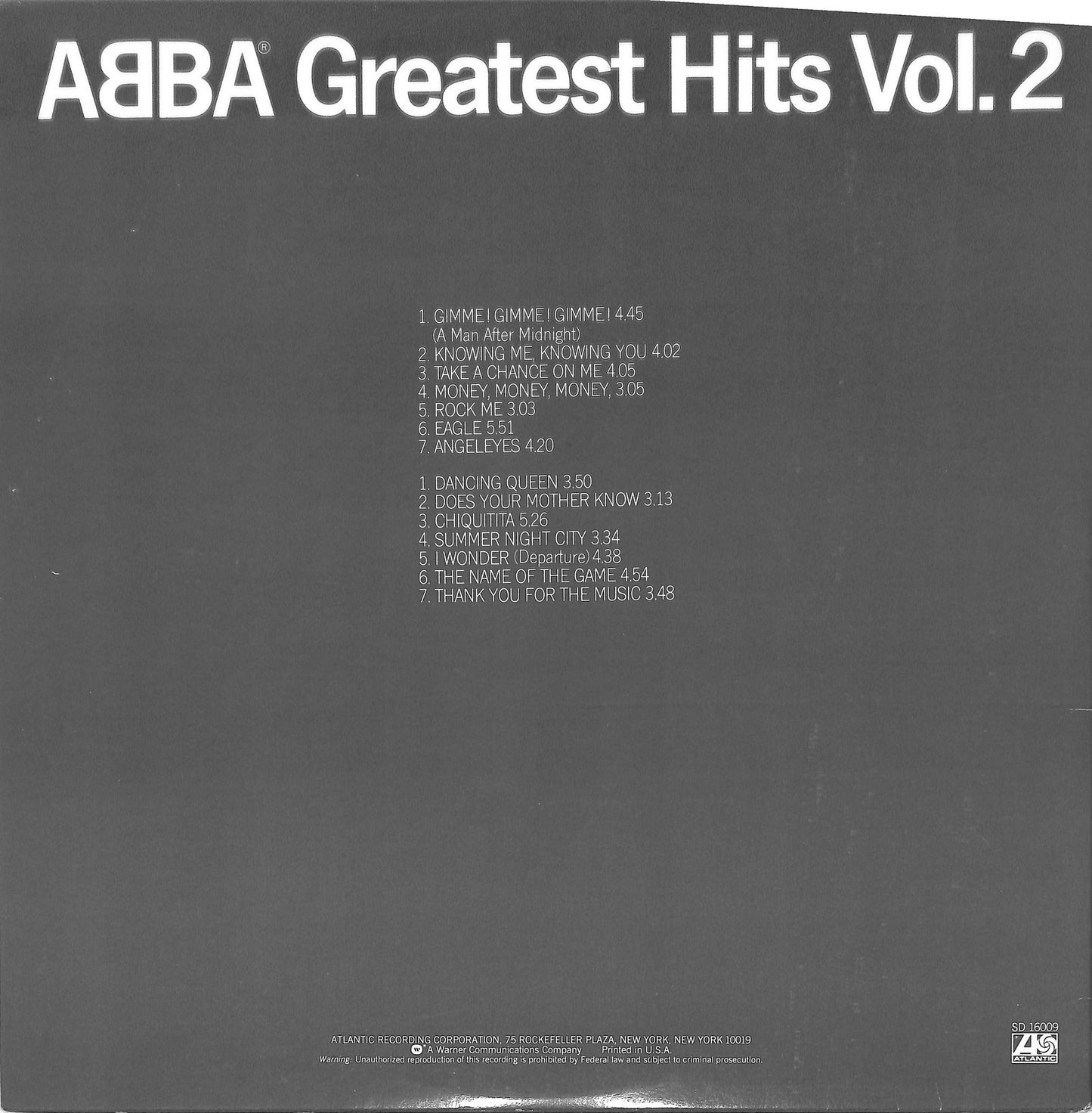 ABBA - Greatest Hits Vol. 2