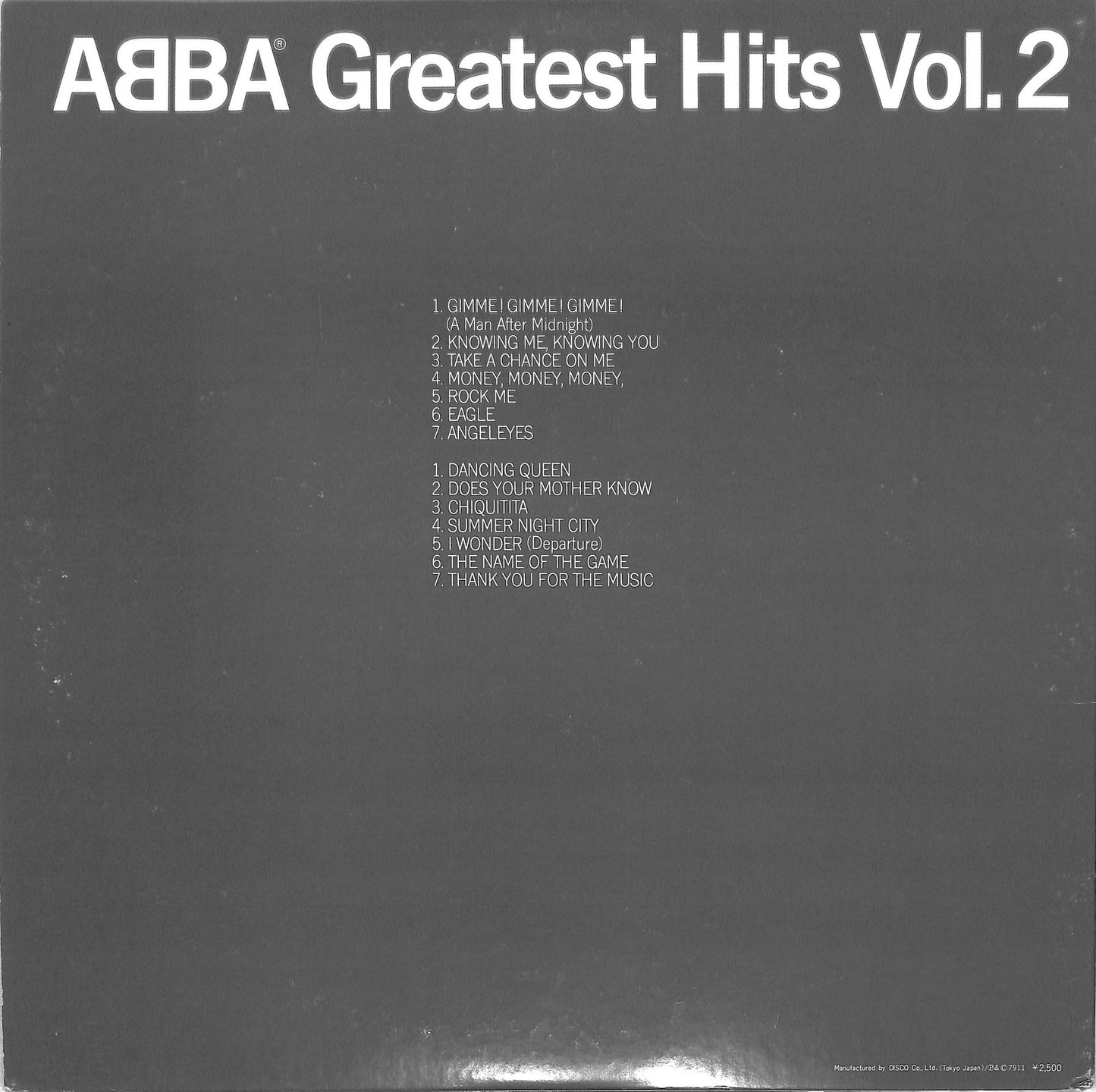 ABBA - Greatest Hits Vol. 2