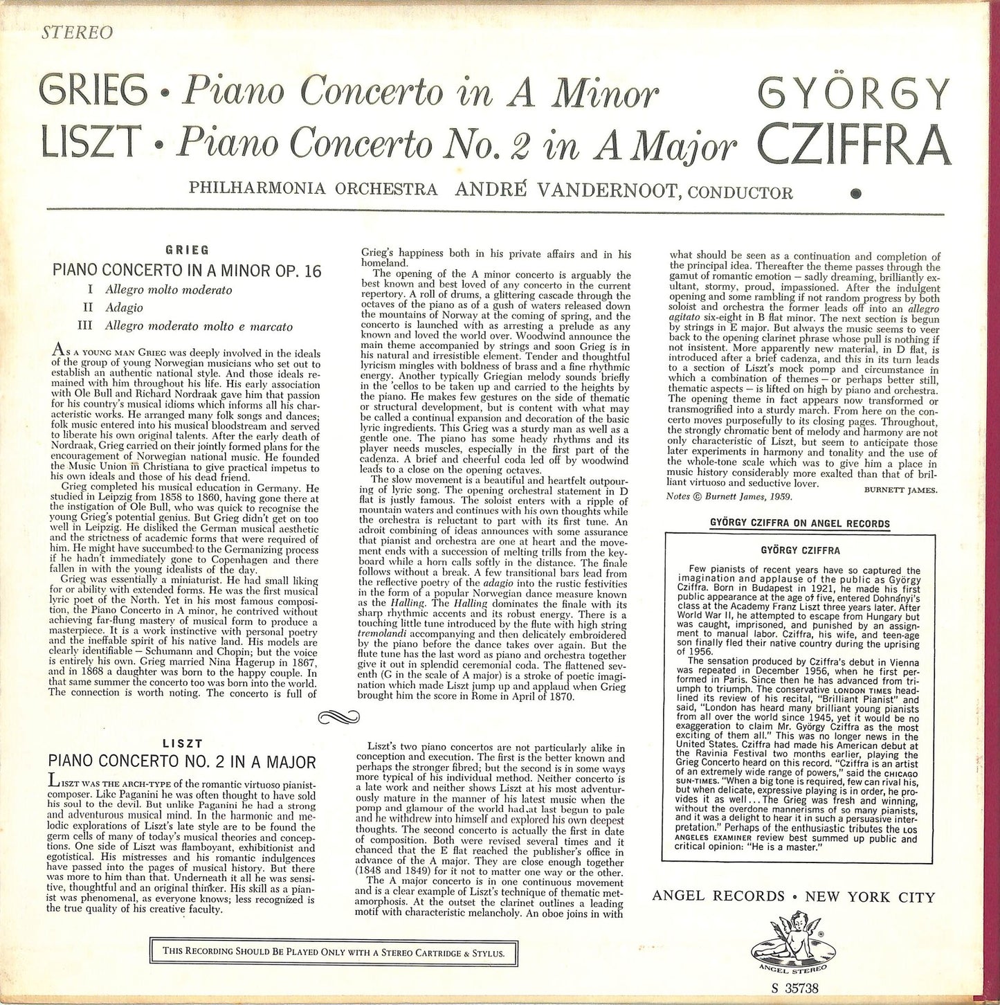 GRIEG, LISZT - Piano Concerto / Piano Concerto No. 2