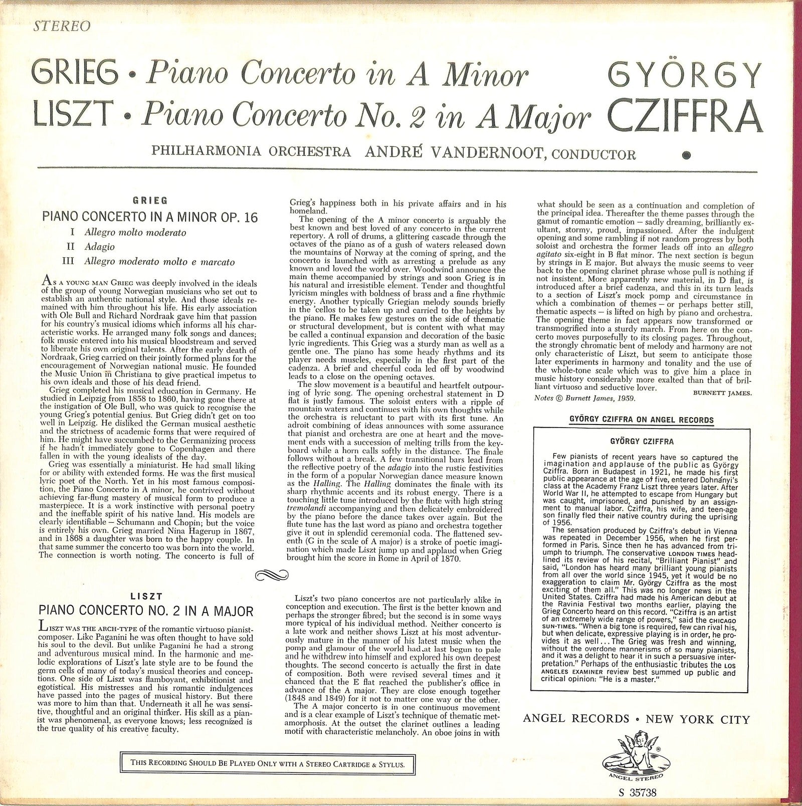 GRIEG, LISZT - Piano Concerto / Piano Concerto No. 2