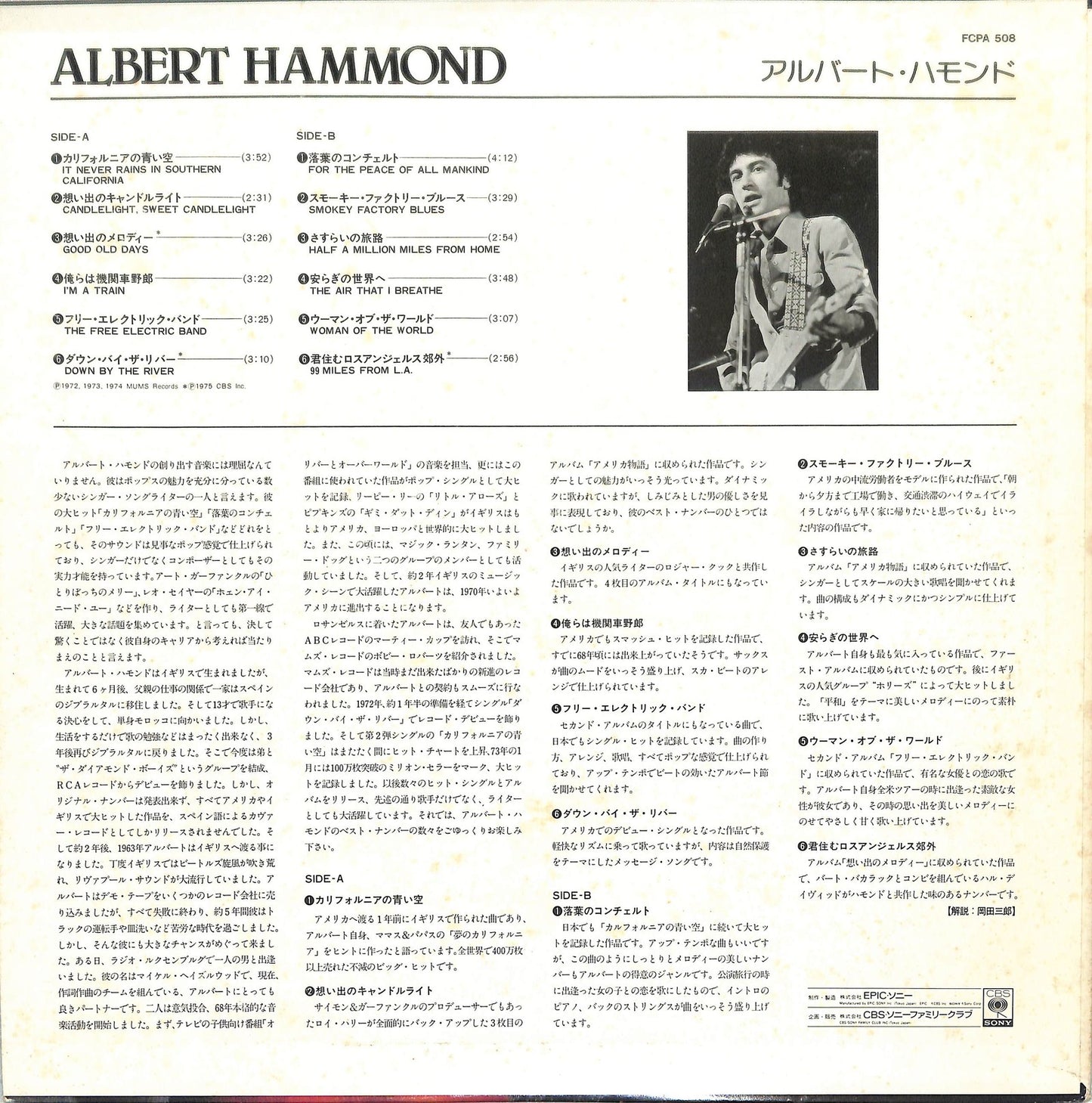 ALBERT HAMMOND - Albert Hammond