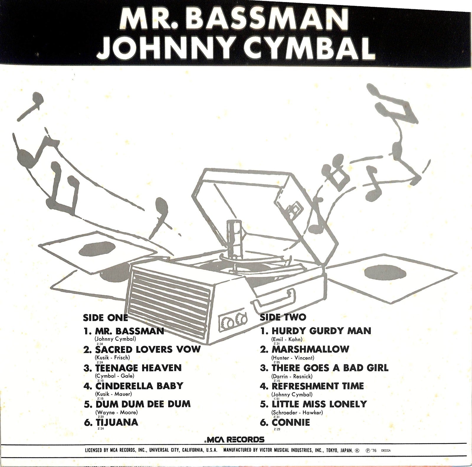 JOHNNY CYMBAL - Mr. Bass Man