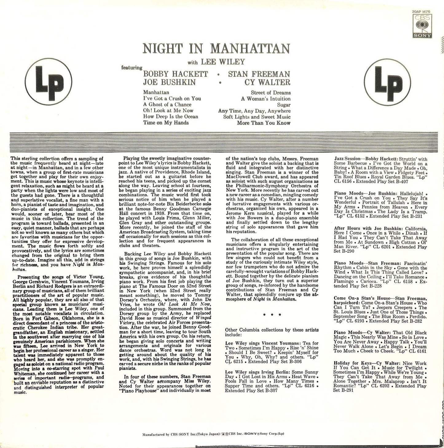 LEE WILEY - Night In Manhattan