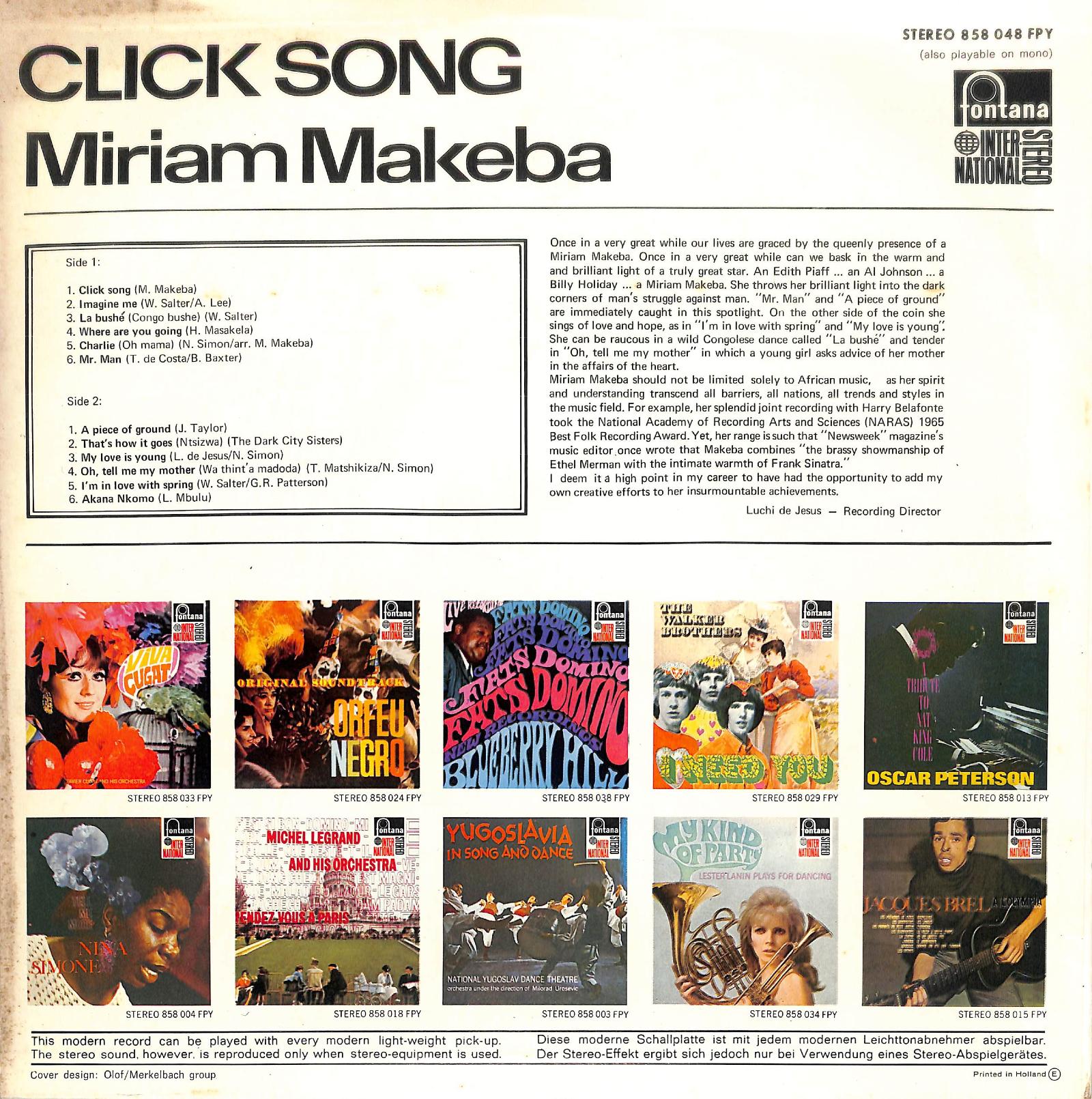 MIRIAM MAKEBA - Click Song