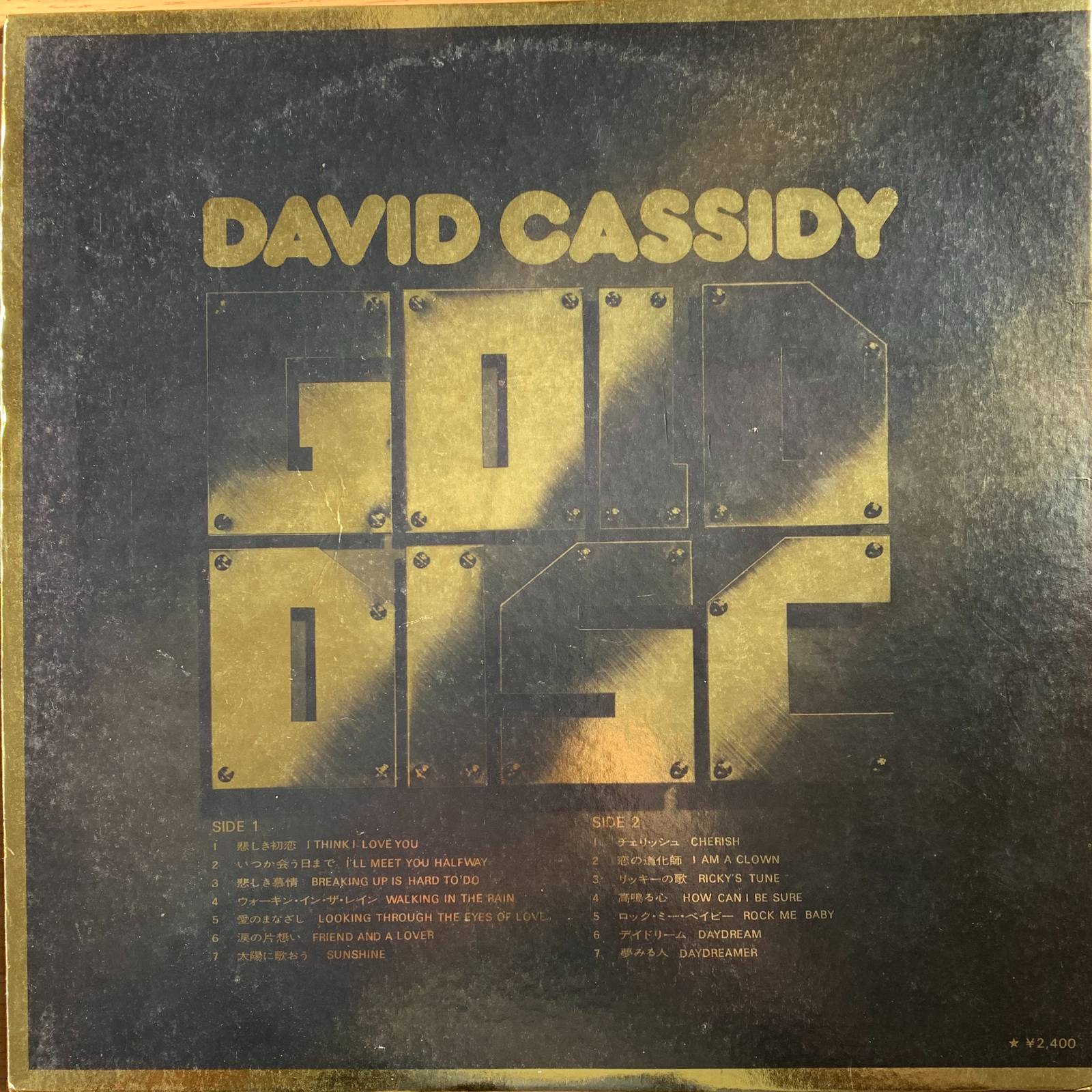 DAVID CASSIDY - Gold Disc