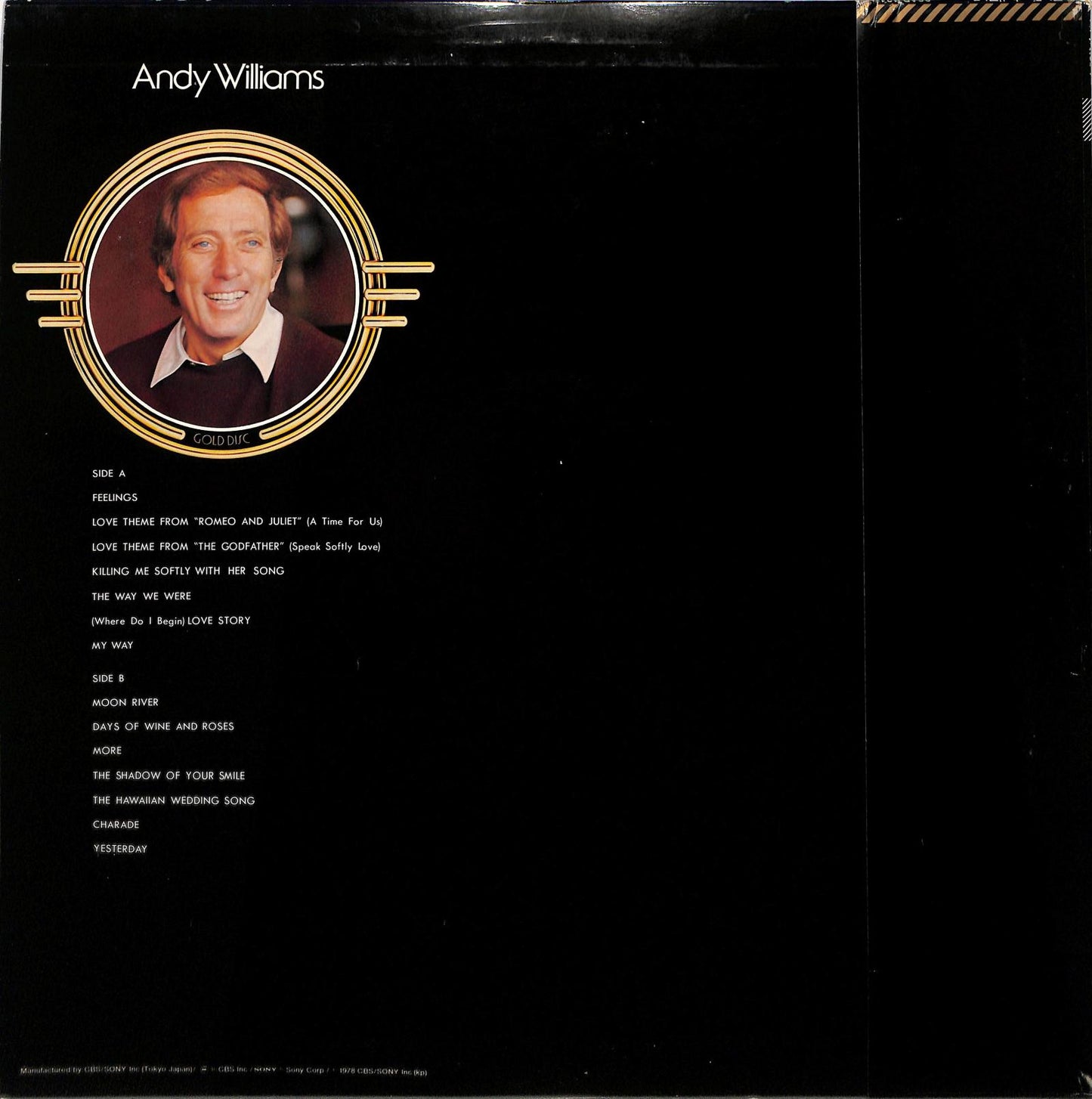 ANDY WILLIAMS - Gold Disc