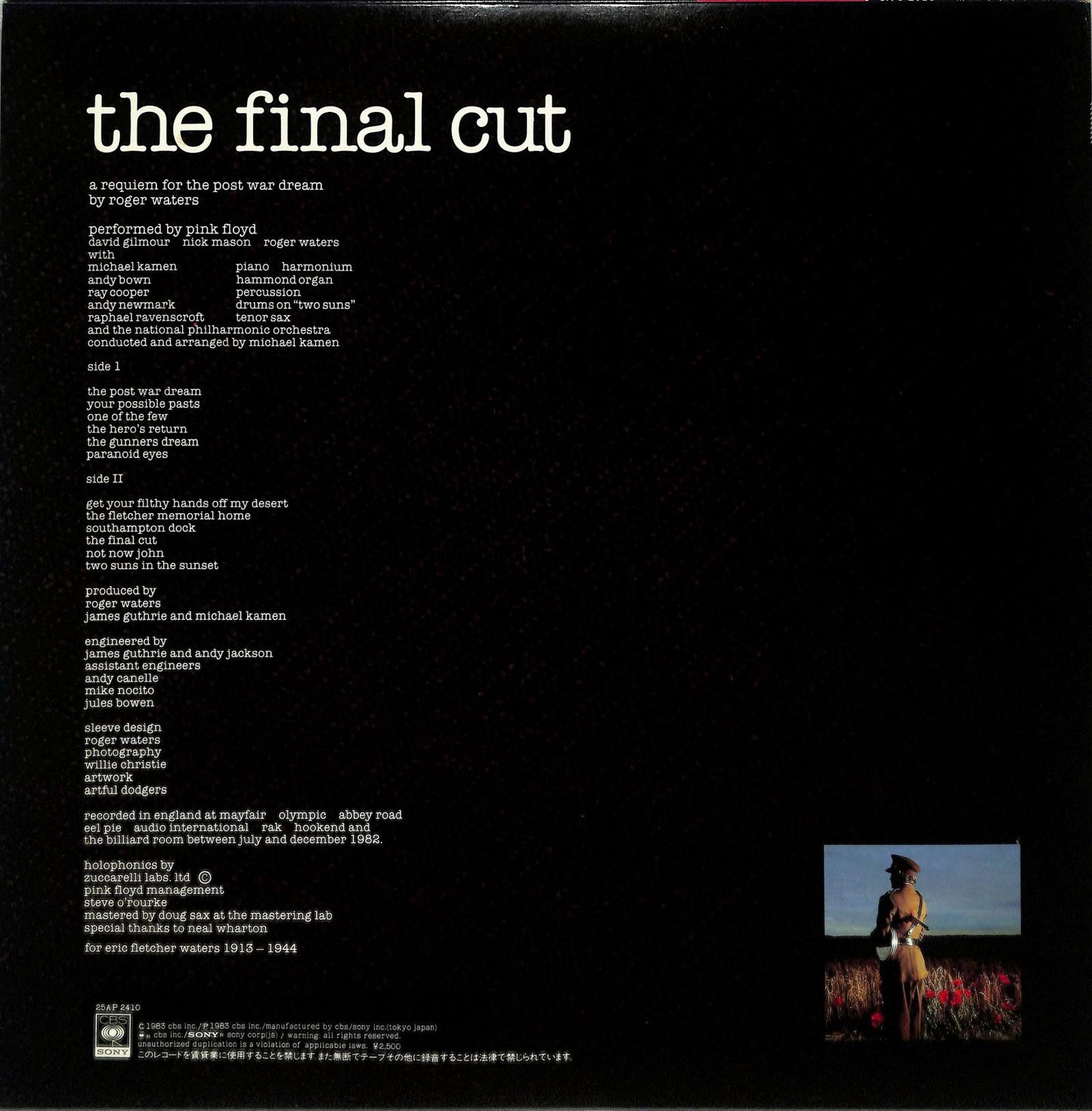 PINK FLOYD - The Final Cut