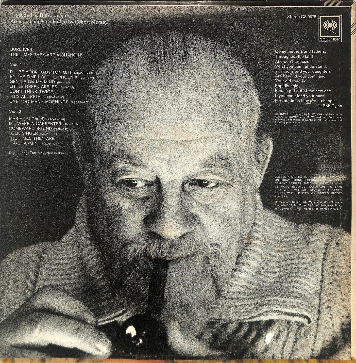 BURL IVES - The Times They Are A-Changin'