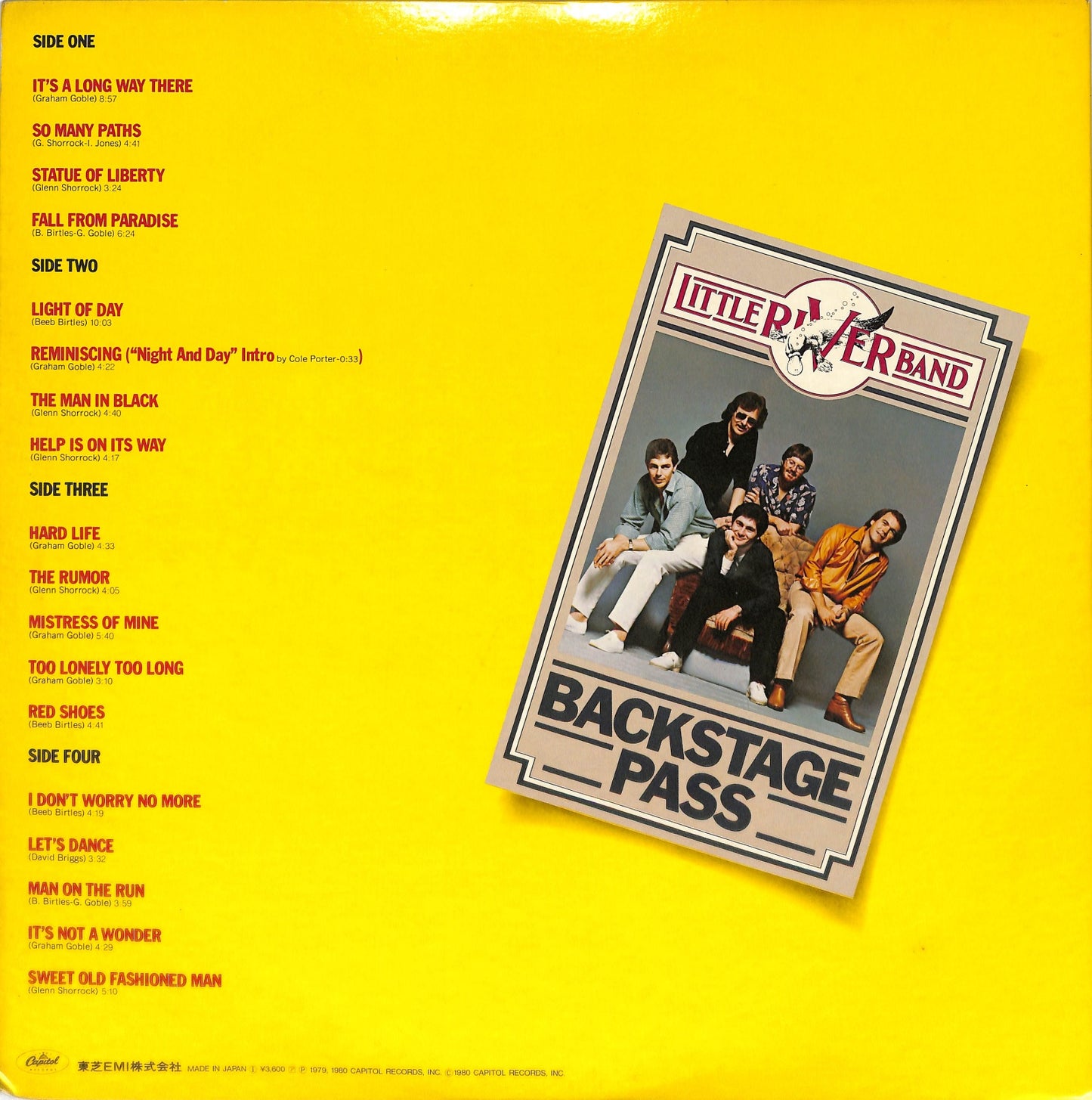 LITTLE RIVER BAND - Backstage Pass