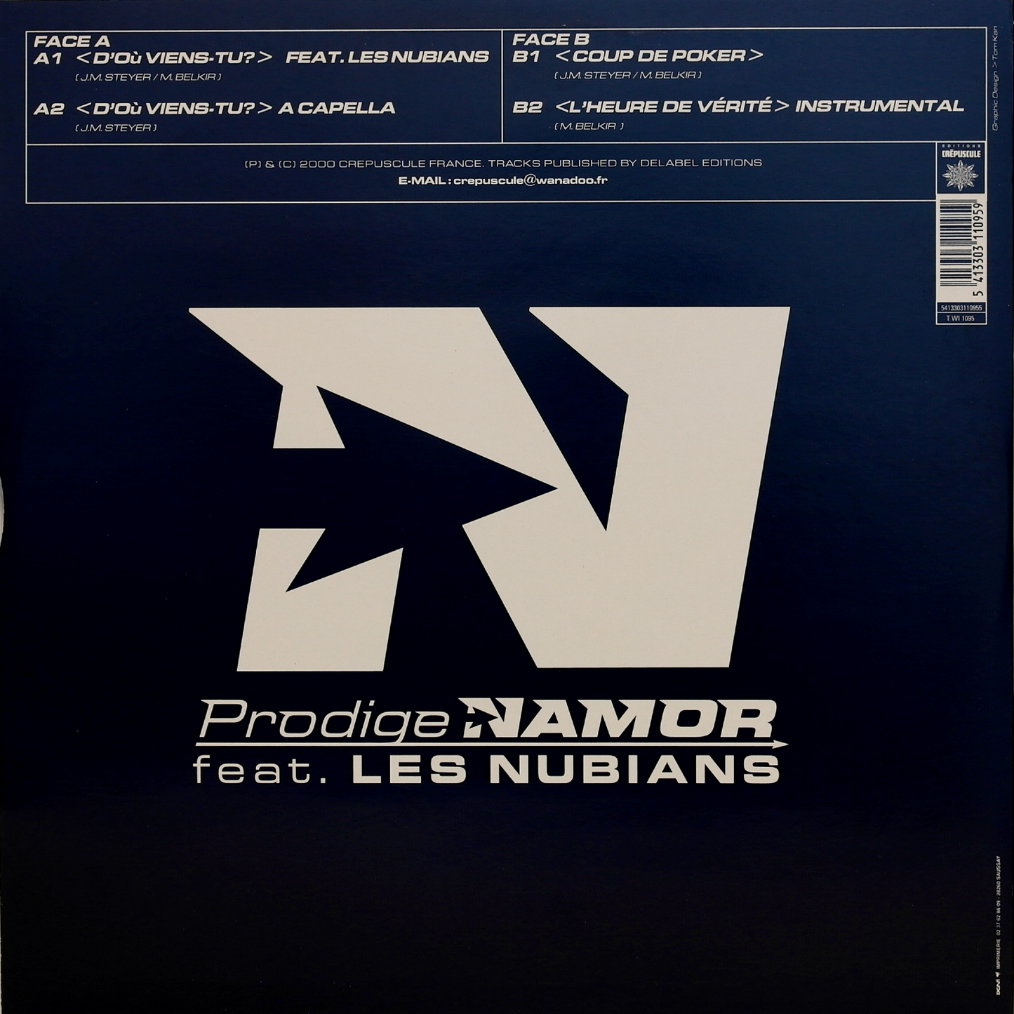 PRODIGE NAMOR Feat. LES NUBIANS - D'où Viens-Tu (12'' Single)